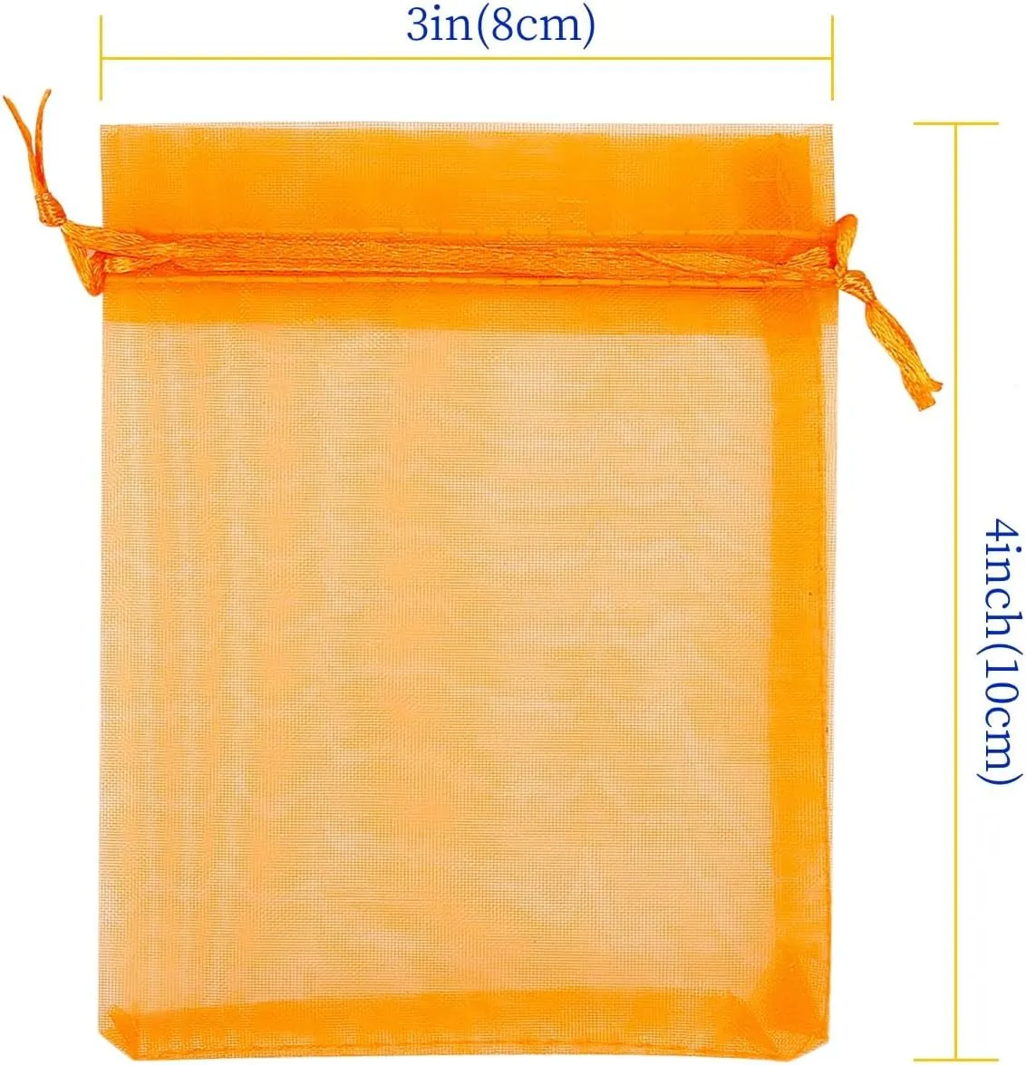 100 Pcs Organza Bags 34 Inches, Mixed Color Sheer Organza Gift Bags with Drawstring, Jewelry Favor Pouches Christmas Candy Wedding Birthday Party Bags