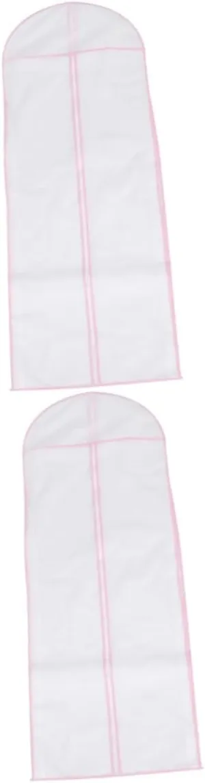 2 Pcs Bridal Clothes Cover Bag Nonwoven Bridal Garment Bag for Wedding Dress