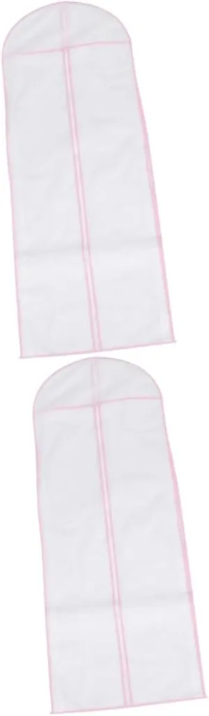 2 Pcs Garment Bag Wedding Dress Bridal Storage Bag Nonwoven Cover for Preventing Wrinkles