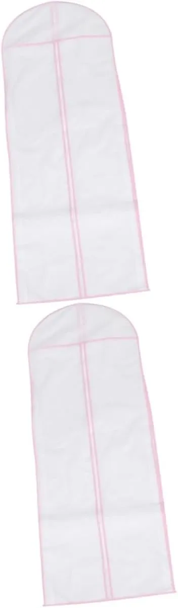 2 Pcs Garment Bag Wedding Dress Bridal Storage Bag Nonwoven Cover for Preventing Wrinkles