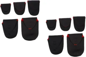 2sets 5pcs Neoprene Camera Lens Pouch Shockproof Protective Case for Dslr Lens Accessories Secure Transport with Belt Loop Clip 5pcs*2