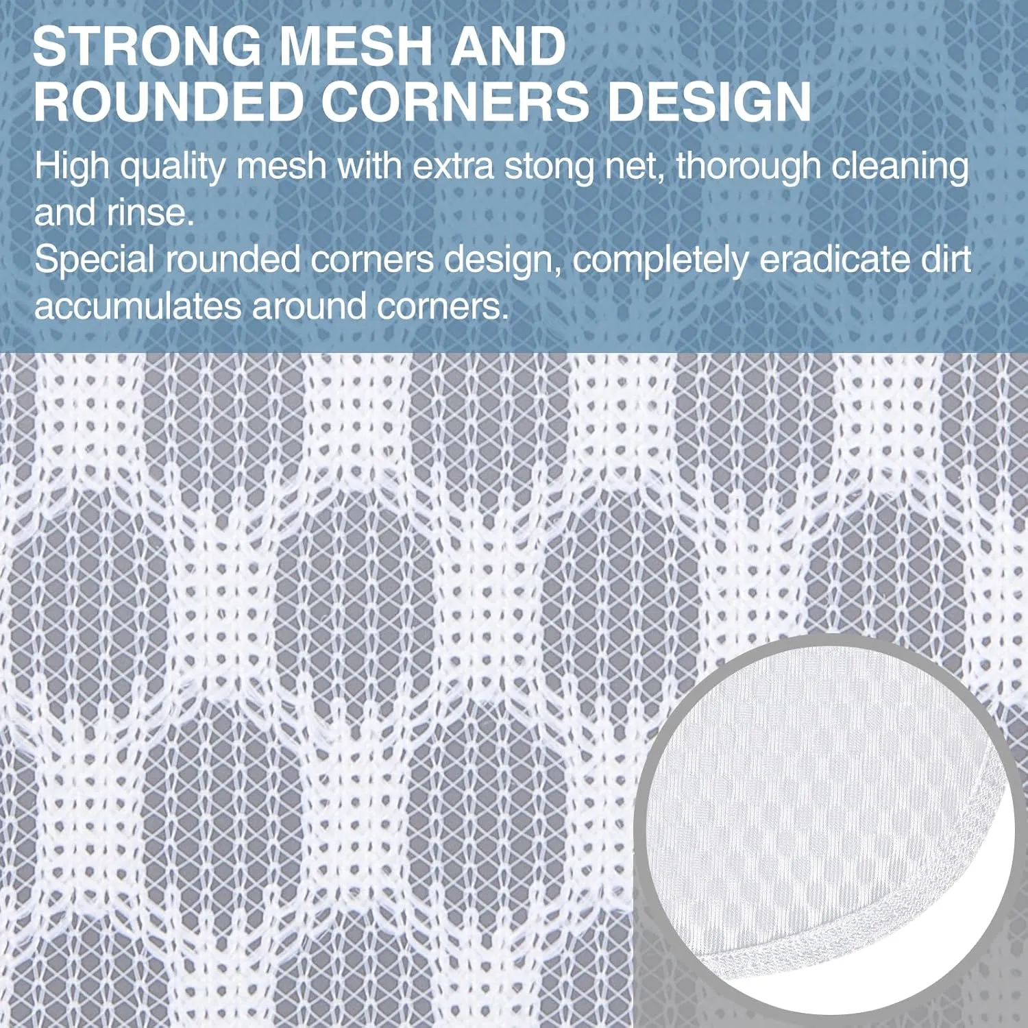 3 pcs Durable Honeycomb Mesh Laundry Bags for Delicates 16" x 19" (3 Large)