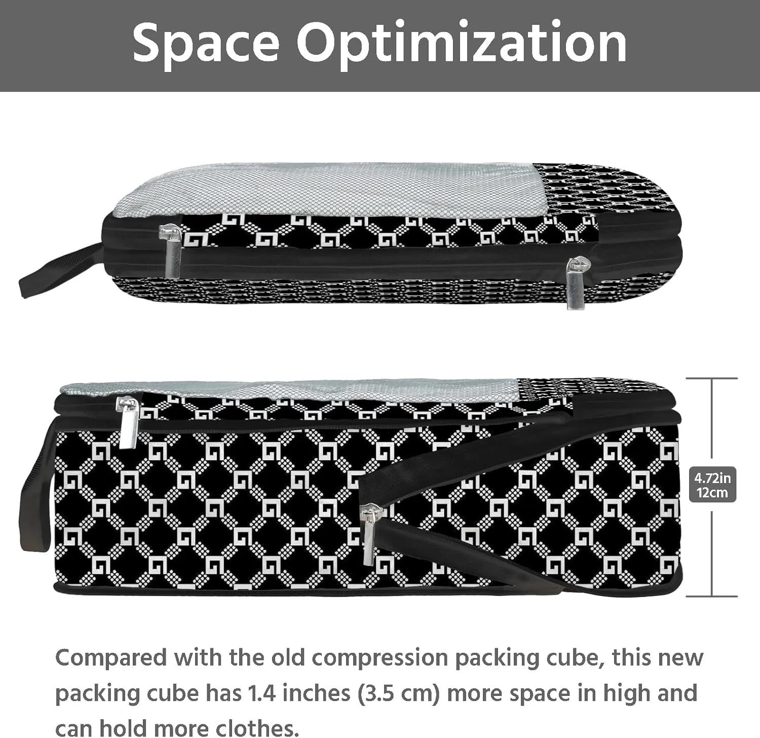 7 Pcs Compression Packing Cubes for Travel, Waterproof Suitcase Luggage Backpack Organizer with Toiletry Bag Travel Essentials for Women/Men-Plaid
