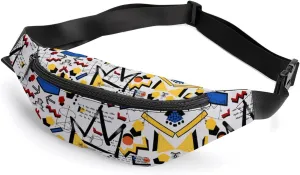 80s Fanny Pack For Men Women Retro Fanny Packs Small Crossbody Belt Bag with Adjustable Strap