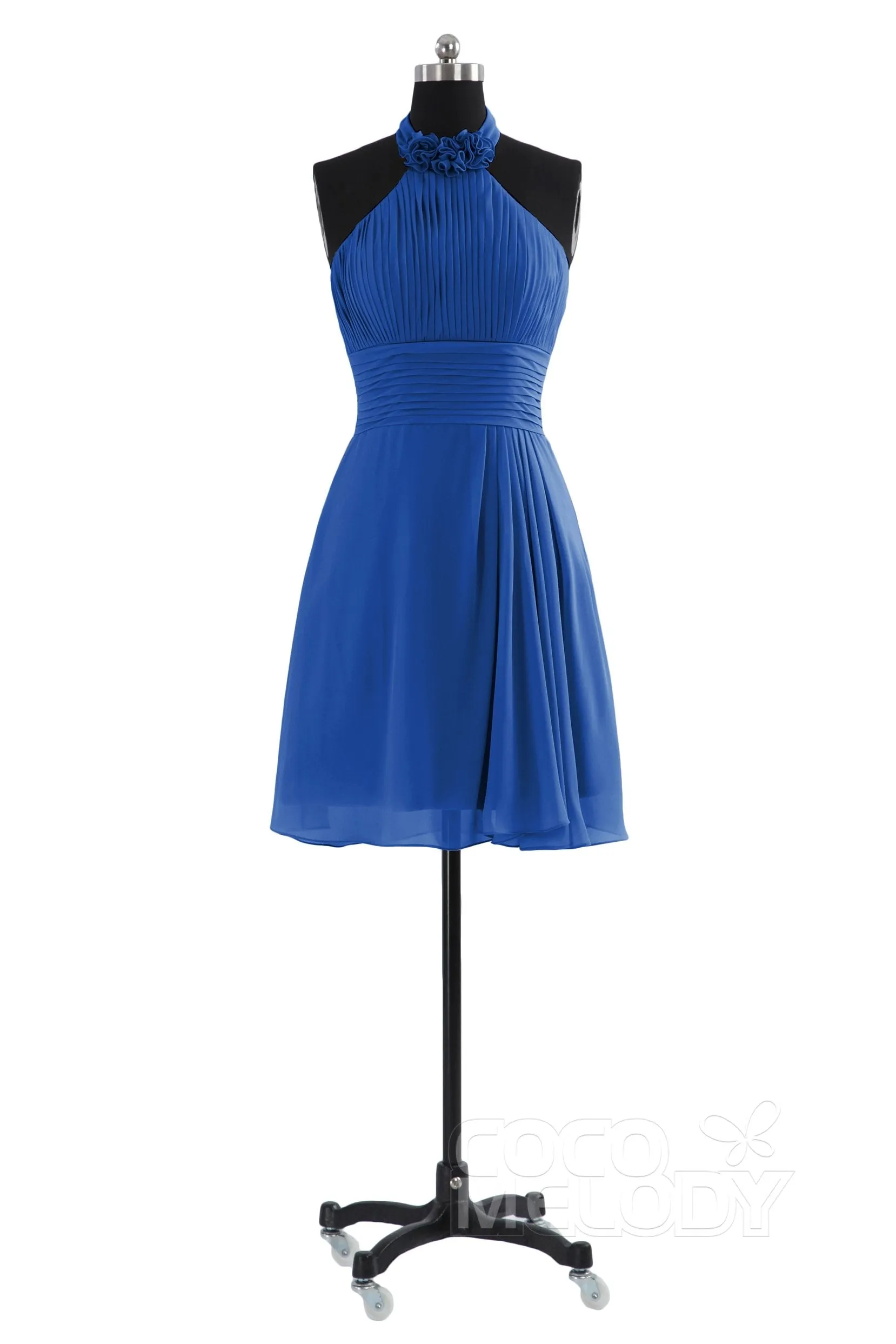 A-Line Short-Mini Chiffon Bridesmaid Dress COZK1401B