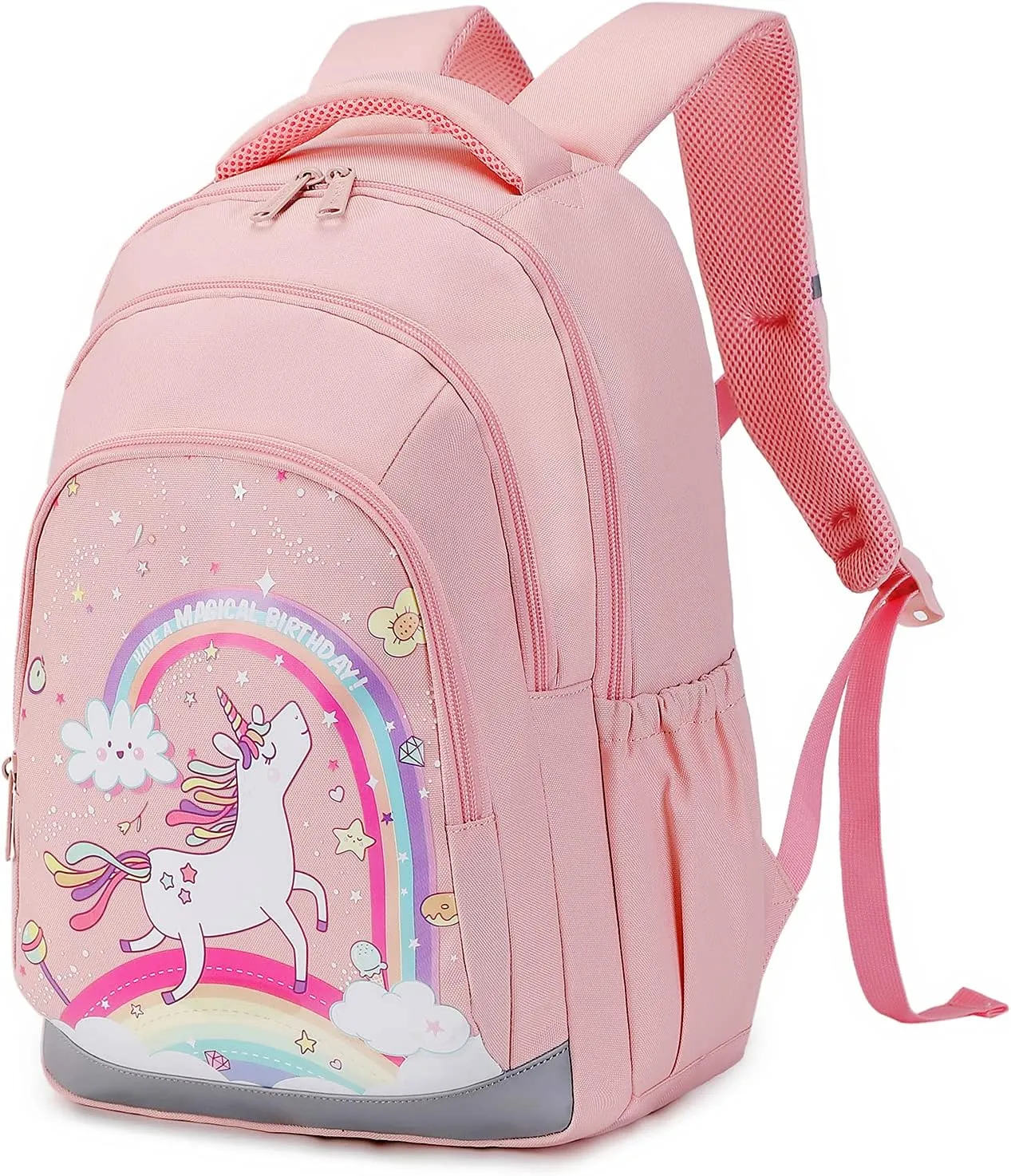 Abshoo Cute Kids Backpack For Girls Kindergarten Elementary Unicorn School Backpacks With Chest Strap (Unicorn Dark Pink)