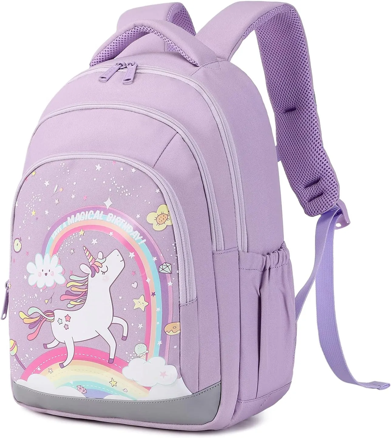 Abshoo Cute Kids Backpack For Girls Kindergarten Elementary Unicorn School Backpacks With Chest Strap (Unicorn Purple)