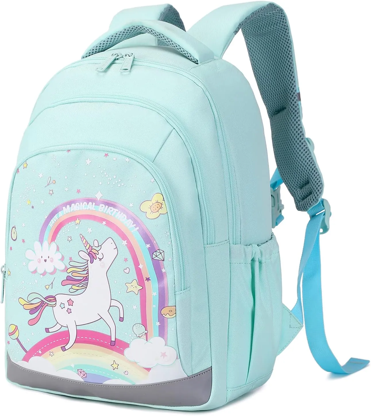 Abshoo Cute Kids Backpack For Girls Kindergarten Elementary Unicorn School Backpacks With Chest Strap (Unicorn Teal)