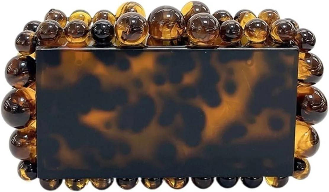 Acrylic Evening Clutch Bag for Women Glitter Marble Purse Handbag for Wedding Cocktail Party Prom
