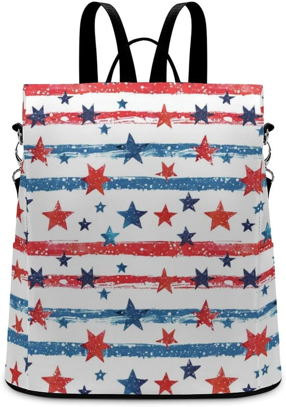 American Flag Stars Women Backpack Purse Anti-theft Casual Shoulder Bag Fashion Lightweight Ladies Carry On Bags