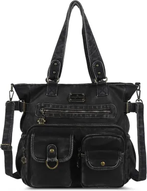 Angelkiss Purses Handbags for Women PU Tote Satchel Bags for Women Pockets Shoulder Bags