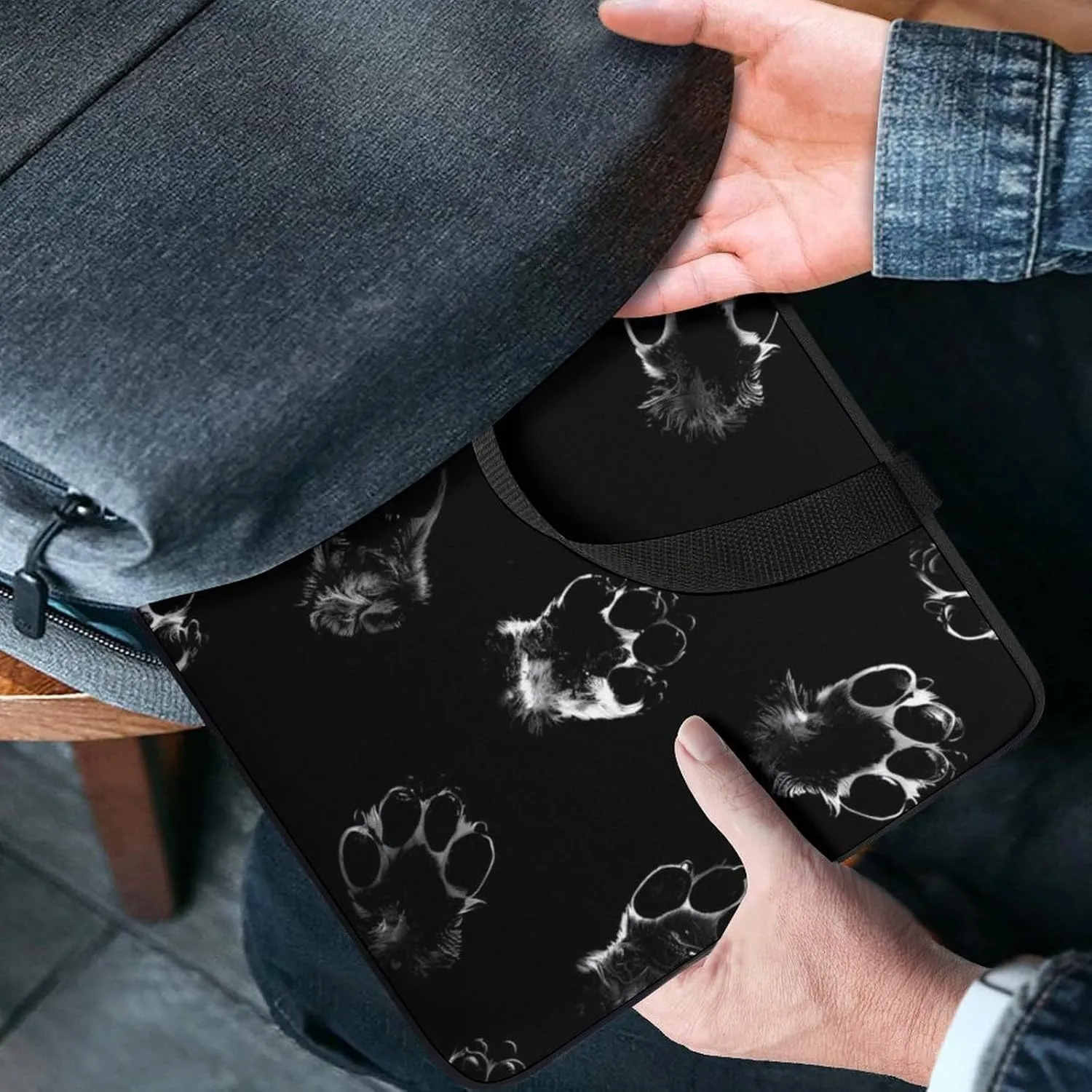 Animal Paw Prints Laptop Sleeve Portable Waterproof Computer Bag Pouch Handbag Protective Sleeve