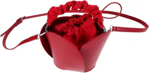 BESTYASH Fake Leather Bucket Bag Handbag Bucket Purse with Petal Design for Parties and Daily Use