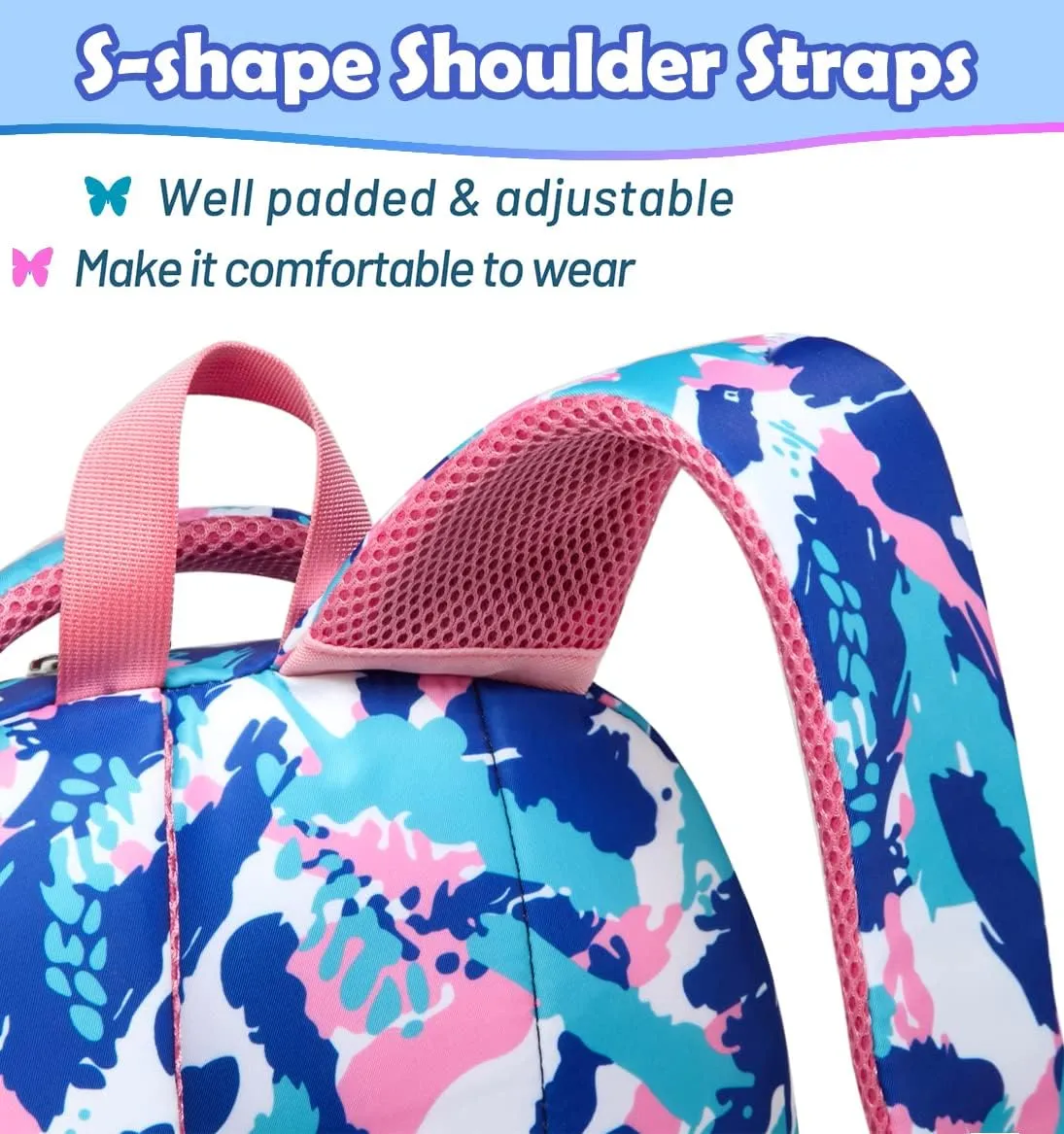 BLUEFAIRY Kids Backpack for Girls School Backpack for Elementary Primary School Book Bags Bookbags Back to School Gifts for Childs Mochila Para Nias 17 Inch Aged 8-10 Camo Pink