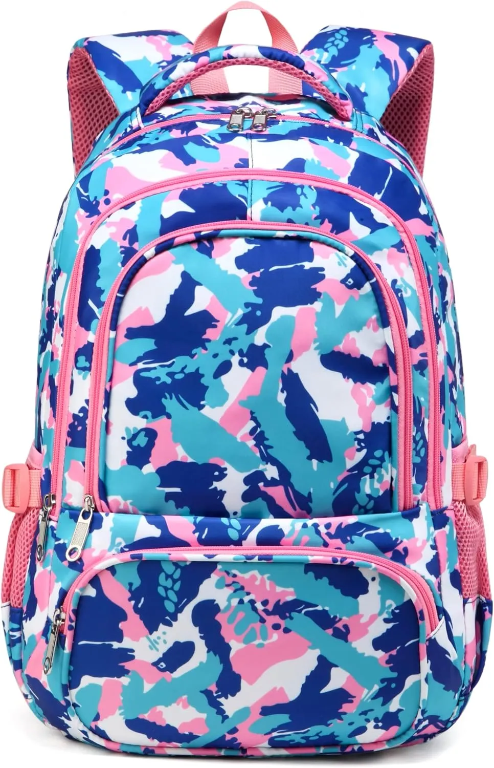 BLUEFAIRY Kids Backpack for Girls School Backpack for Elementary Primary School Book Bags Bookbags Back to School Gifts for Childs Mochila Para Nias 17 Inch Aged 8-10 Camo Pink