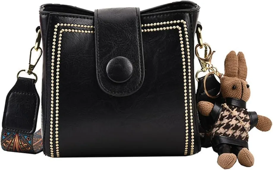 Bootara Bucket Bag, Adjustable Womens Retro Water Bucket Shoulder Bag, Convertible Shoulder Crossbody