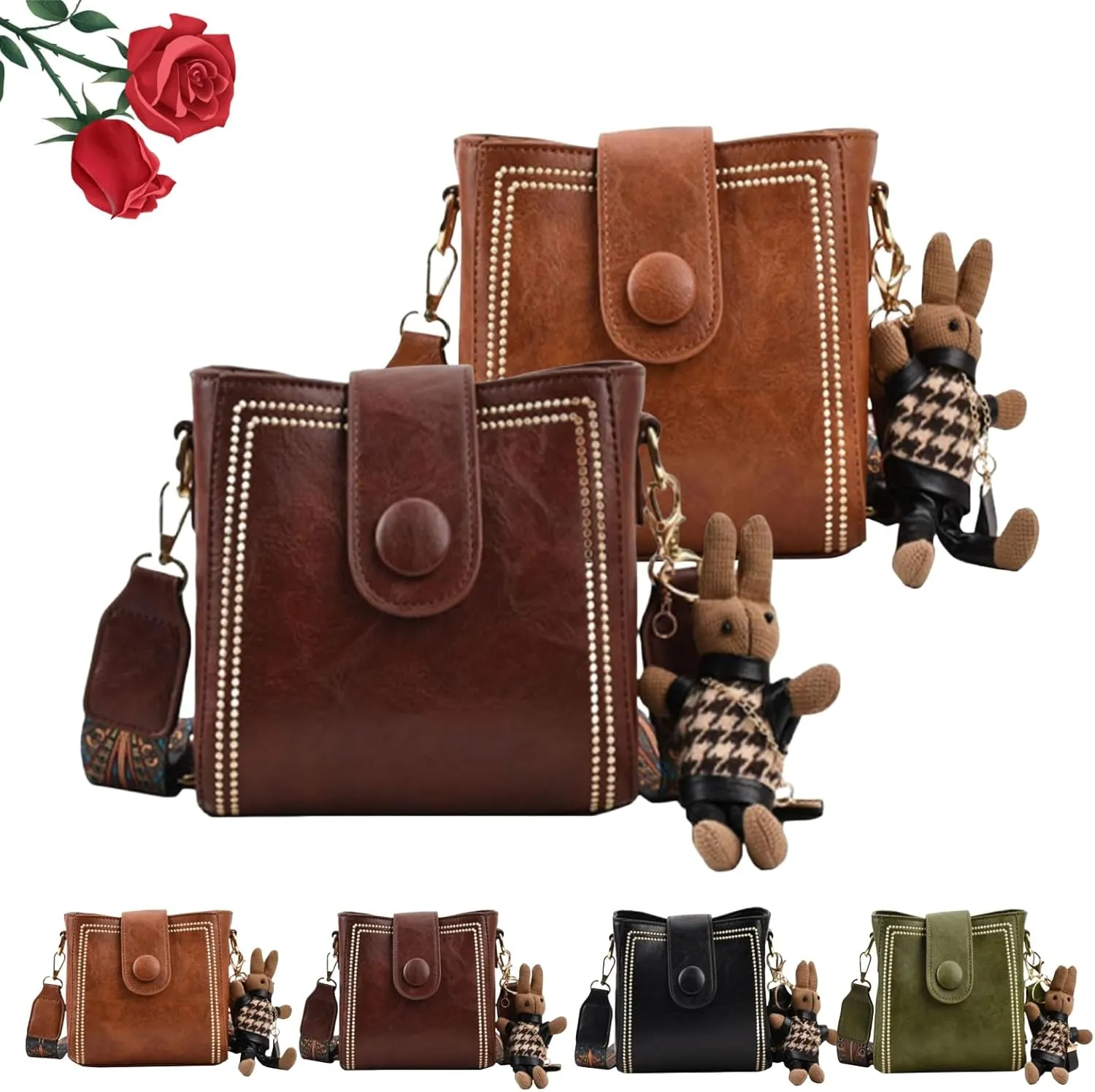 Bootara Bucket Bag With Adjustable Wider Shoulder Strap, 2025 New Bootara Vintage Bucket Bag, Womens Cross Body Bags