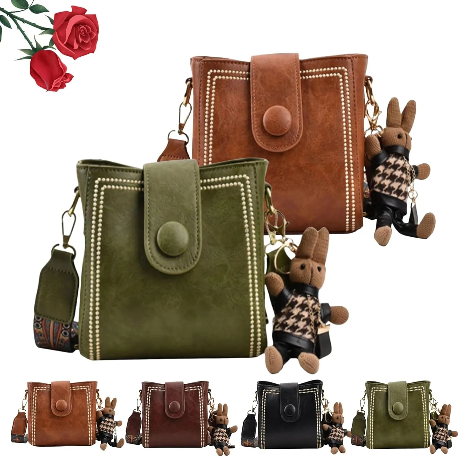 Bootara Bucket Bag With Adjustable Wider Shoulder Strap, 2025 New Bootara Vintage Bucket Bag, Womens Cross Body Bags