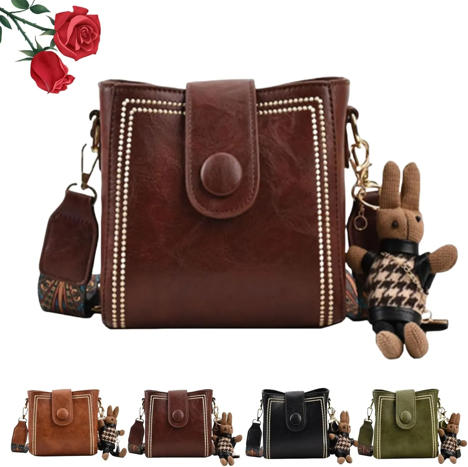Bootara Bucket Bag With Adjustable Wider Shoulder Strap, 2025 New Bootara Vintage Bucket Bag, Womens Cross Body Bags