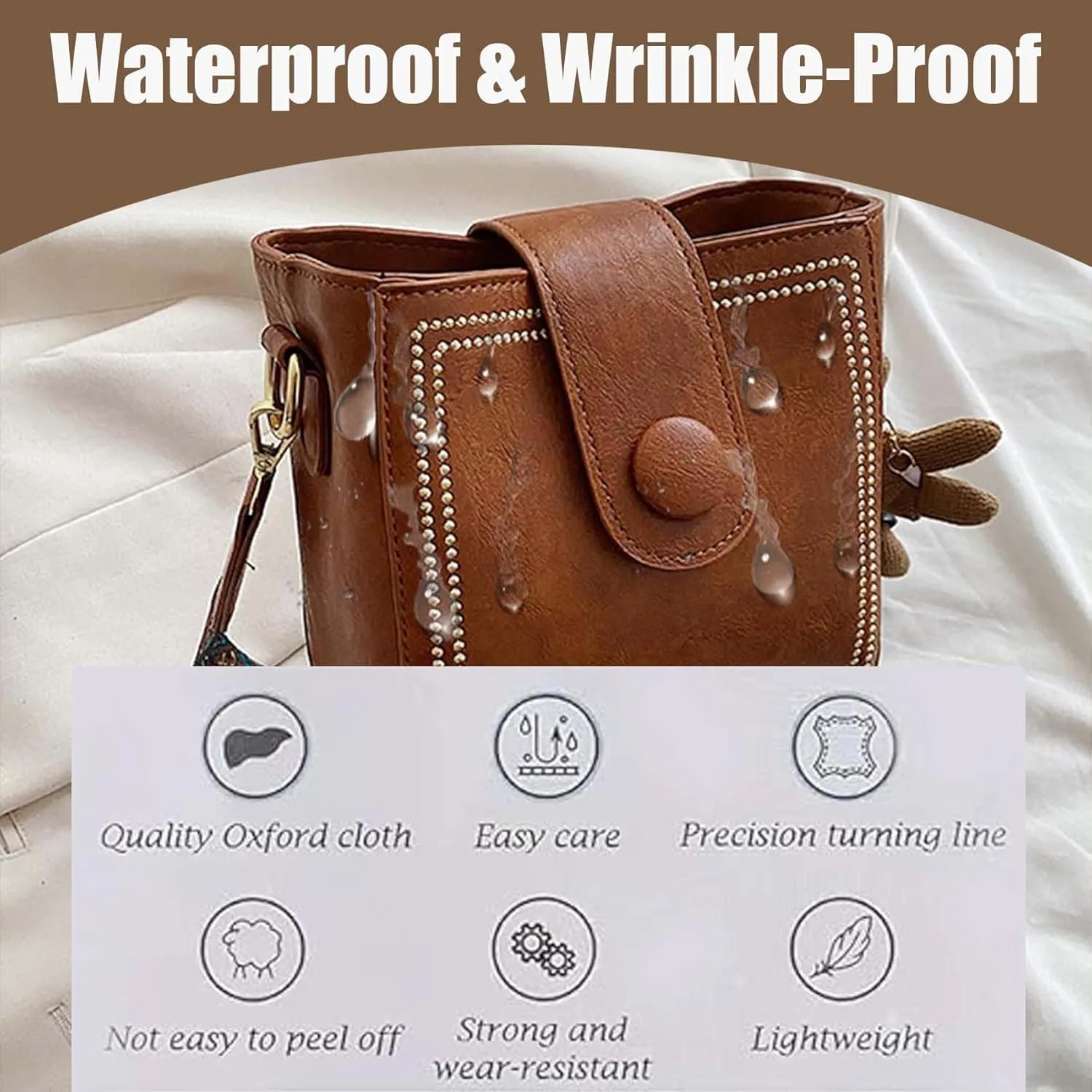 Bootara Bucket Bag with Adjustable Wider Shoulder Strap, Womens Retro Water Bucket Shoulder Bag