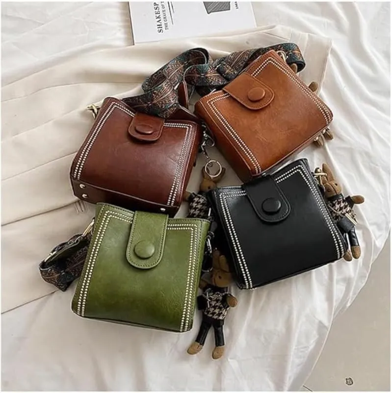 Bootara Bucket Bag,Detachable Strap Design and Handheld Fashion Retro Bag