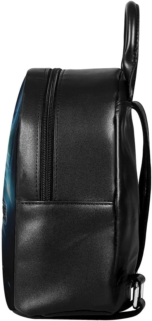 Boys Mens Mini Bookbags Backpack White Wolf Cool Animal Printed Casual Shoulder Bags with Adjustable Shoulder Strap,Lightning Wolf
