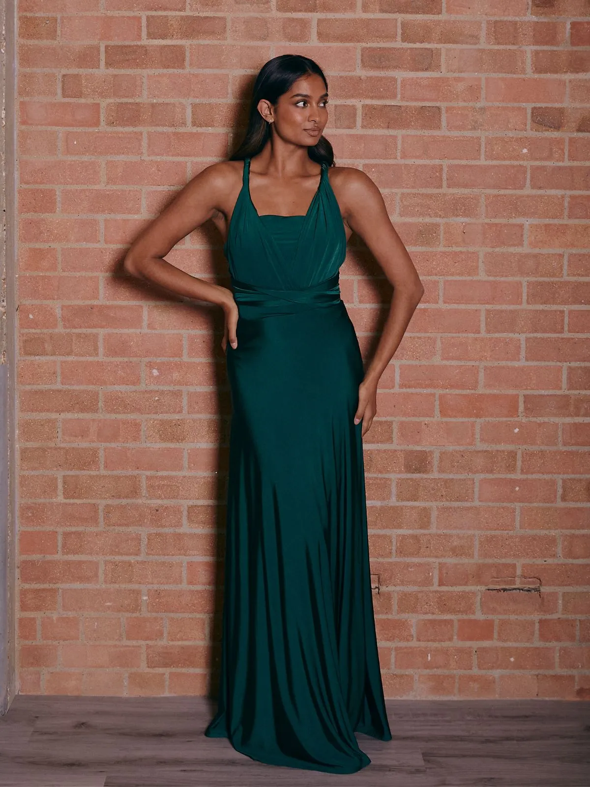 Bridesmaids Jersey Bandeau Top / Emerald