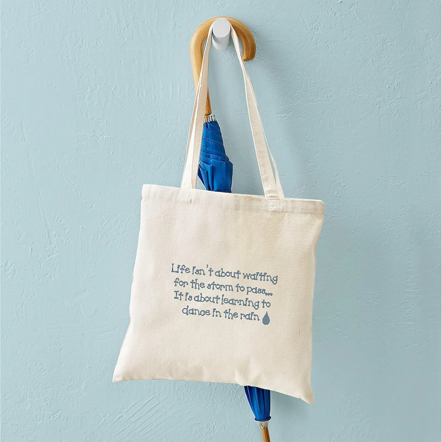CafePress Dance In The Rain Tote Bag Natural Canvas Tote Bag, Reusable Shopping Bag