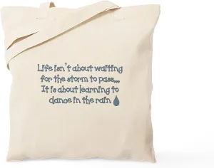 CafePress Dance In The Rain Tote Bag Natural Canvas Tote Bag, Reusable Shopping Bag