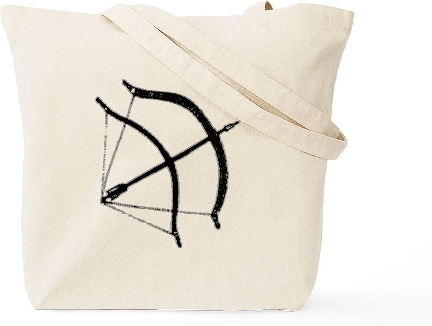 CafePress DH Bow Tote Bag Natural Canvas Tote Bag, Reusable Shopping Bag