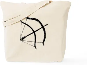 CafePress DH Bow Tote Bag Natural Canvas Tote Bag, Reusable Shopping Bag
