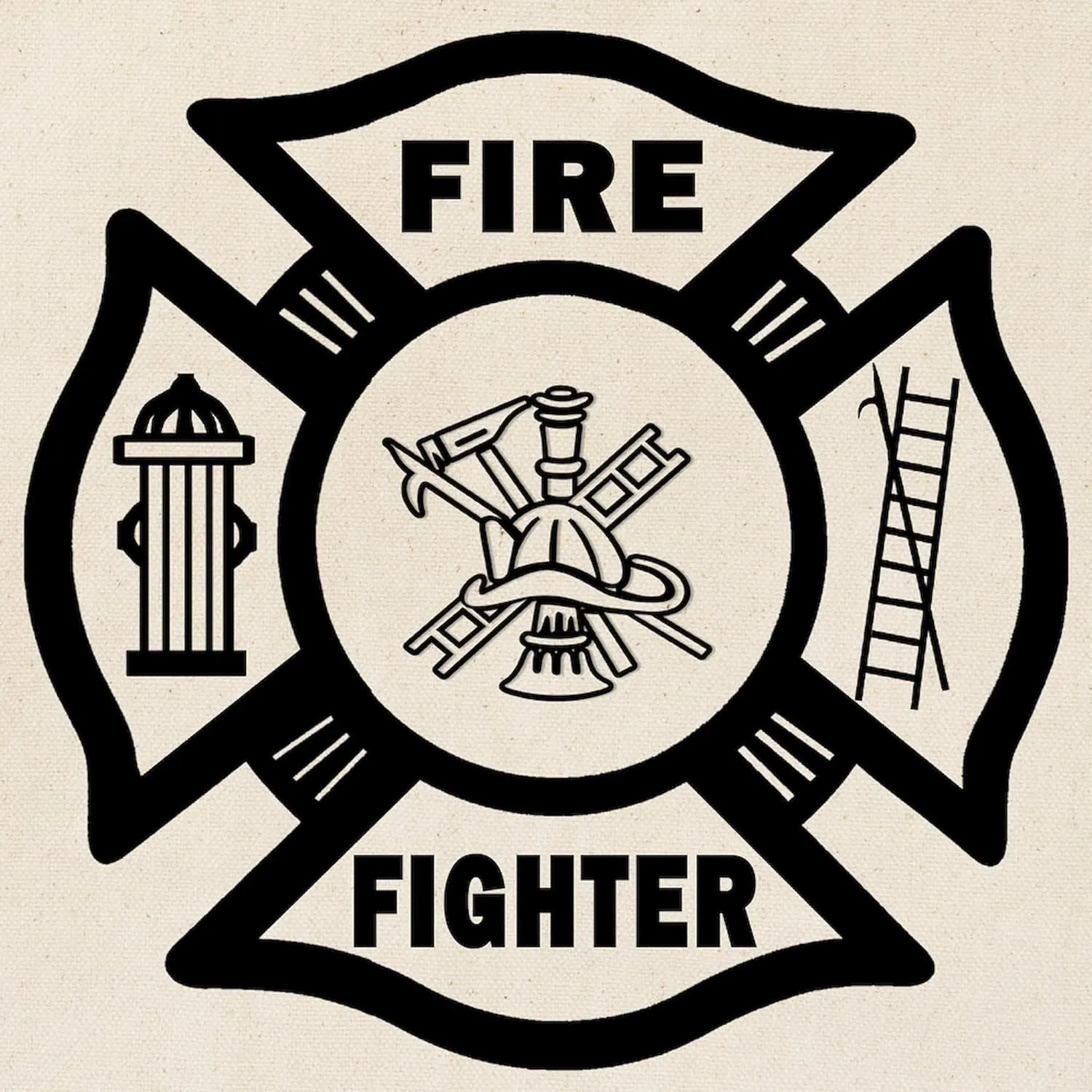 CafePress Firefighter Tote Bag Natural Canvas Tote Bag, Reusable Shopping Bag