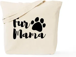 CafePress Fur Mama Tote Bag Natural Canvas Tote Bag, Reusable Shopping Bag