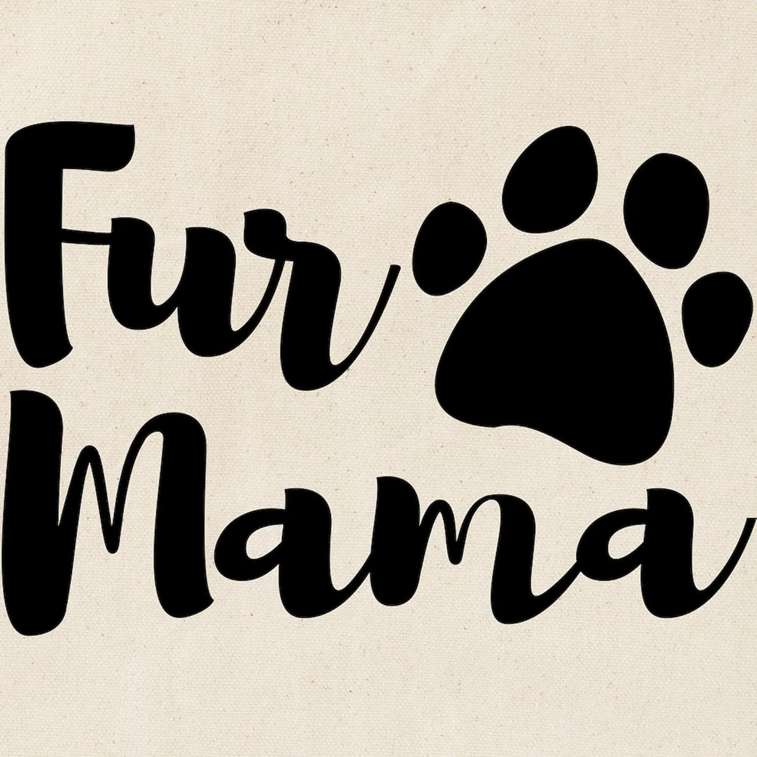 CafePress Fur Mama Tote Bag Natural Canvas Tote Bag, Reusable Shopping Bag