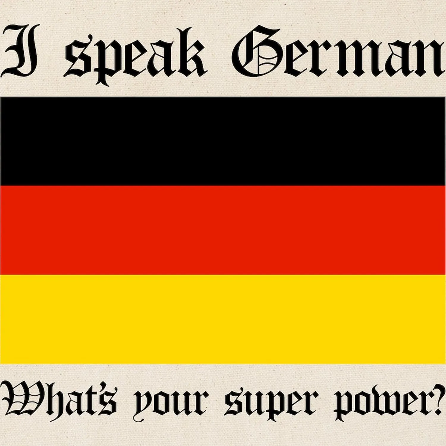 CafePress I Speak German Tote Bag Natural Canvas Tote Bag, Reusable Shopping Bag