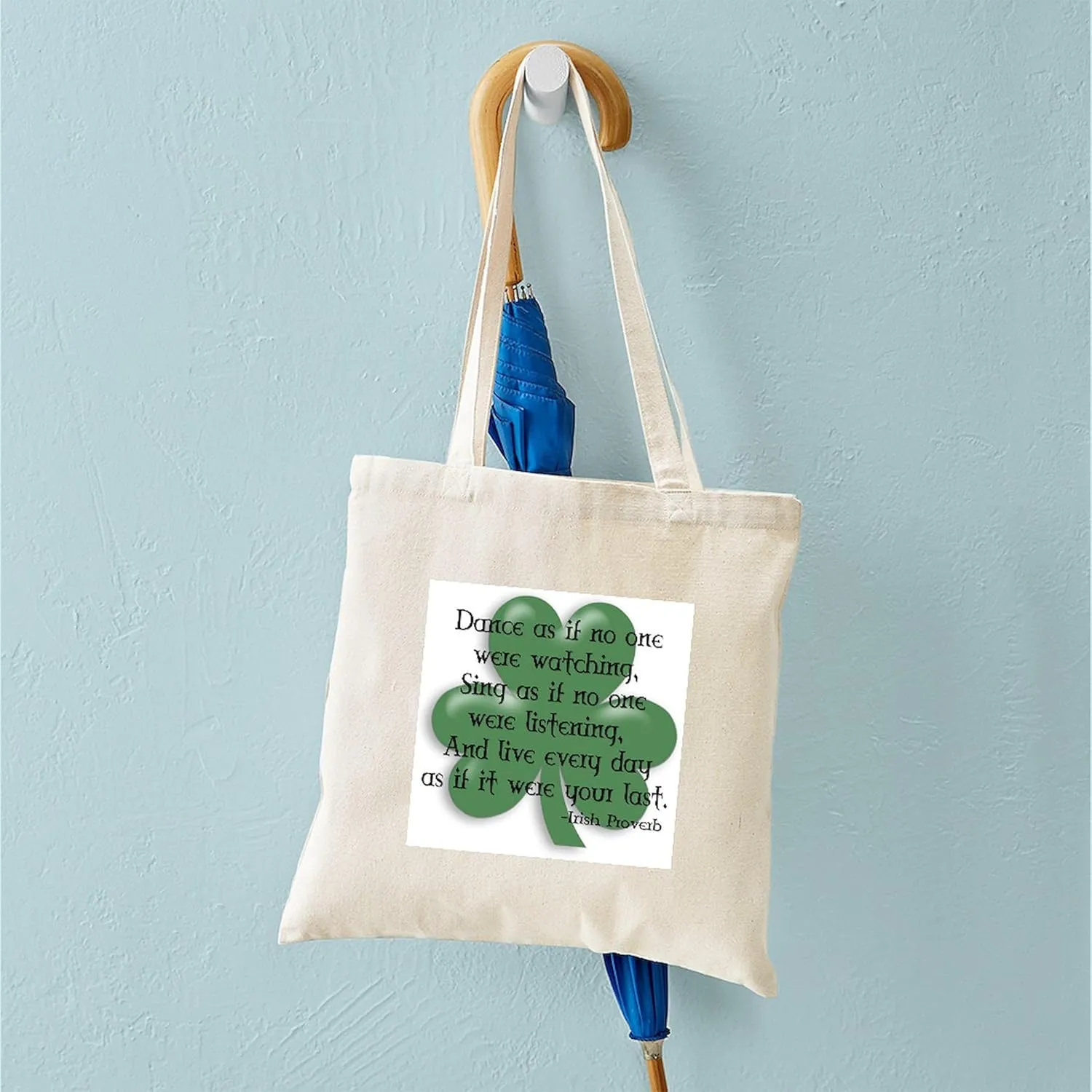 CafePress Irish Proverb Tote Bag Natural Canvas Tote Bag, Reusable Shopping Bag
