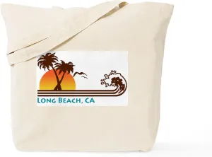 CafePress Long Beach California Tote Bag Natural Canvas Tote Bag, Reusable Shopping Bag