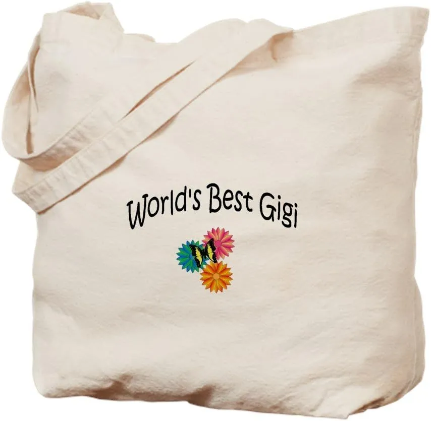 CafePress Luv2mygigi Tote Bag Natural Canvas Tote Bag, Reusable Shopping Bag