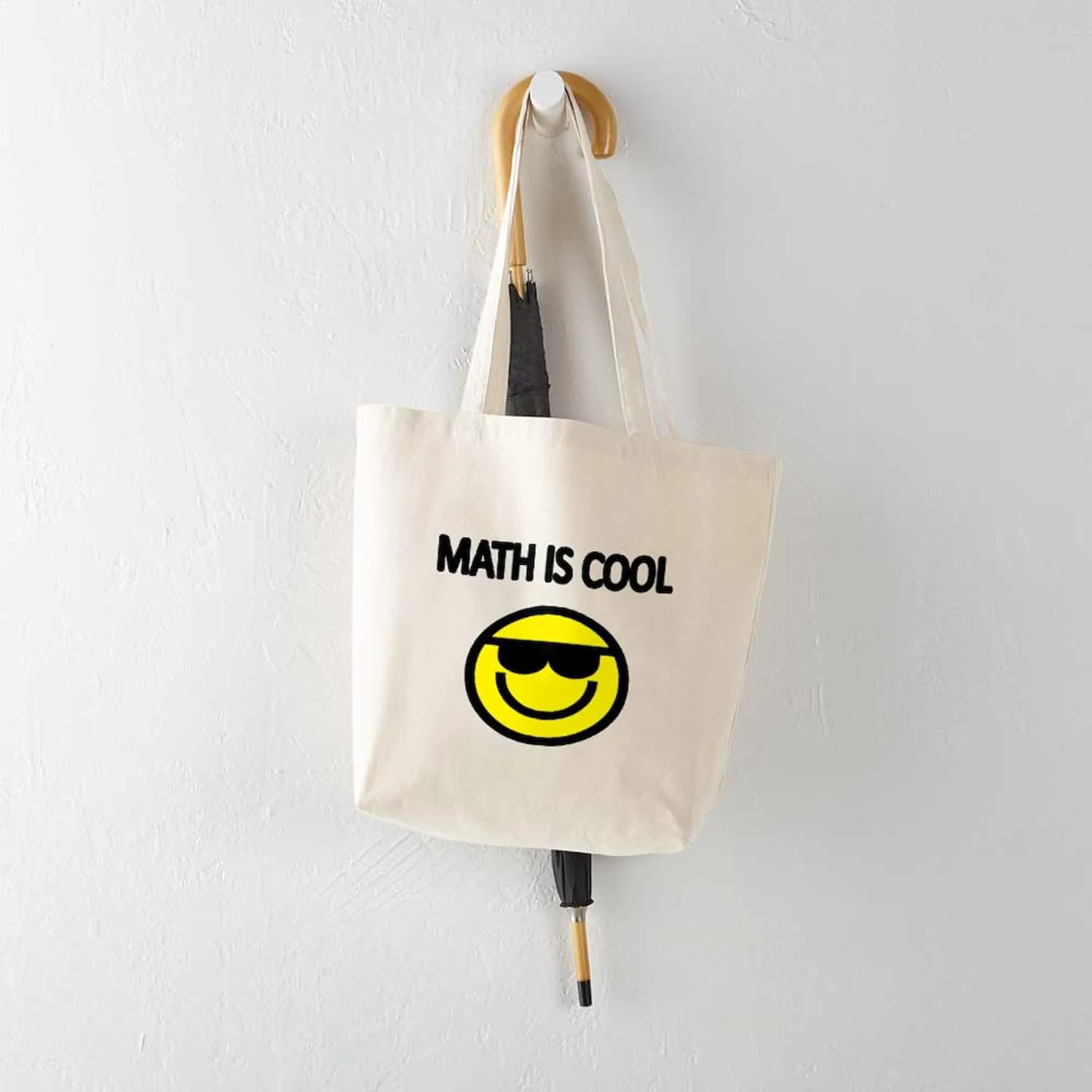 CafePress MATH IS COOL 2 Tote Bag Natural Canvas Tote Bag, Reusable Shopping Bag