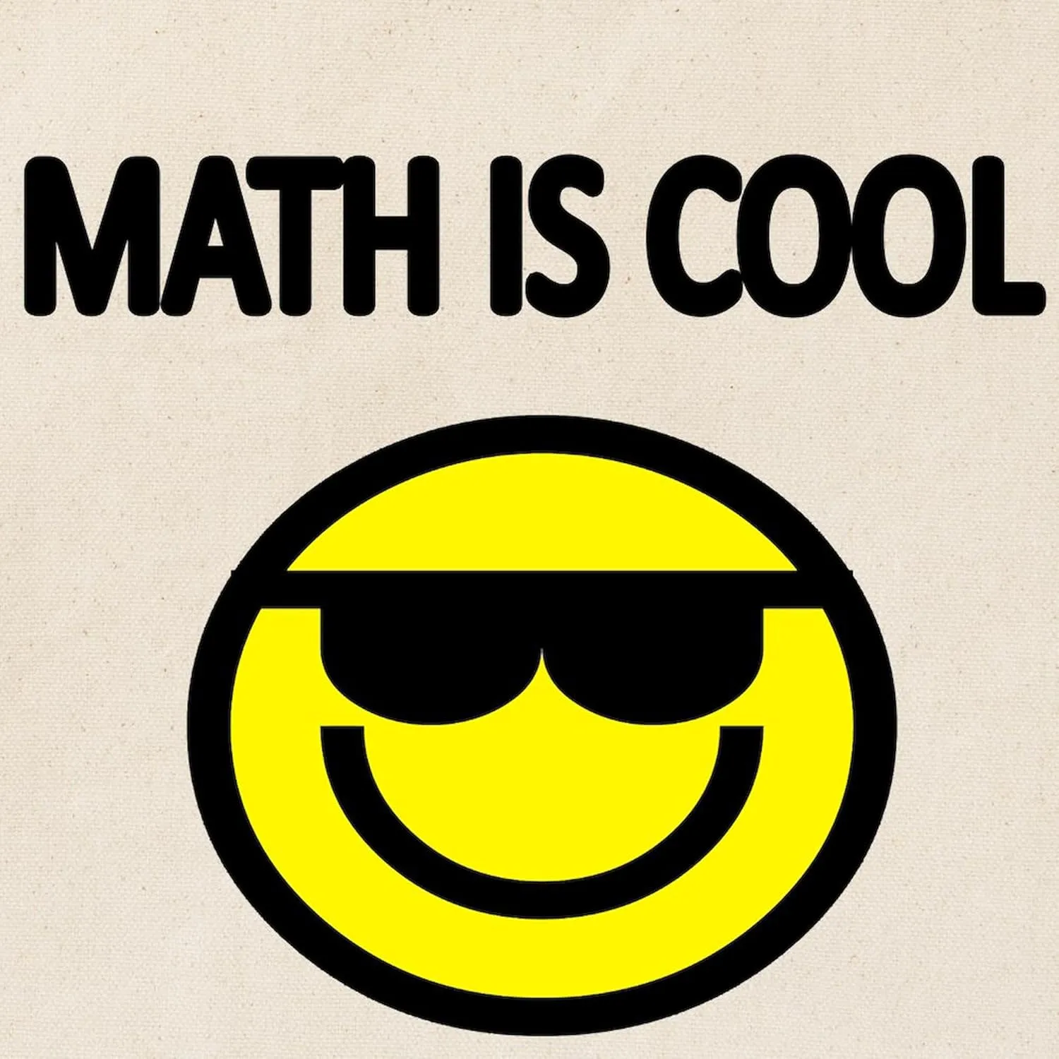 CafePress MATH IS COOL 2 Tote Bag Natural Canvas Tote Bag, Reusable Shopping Bag