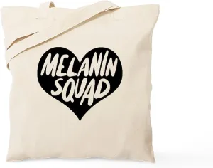 CafePress Melanin Squad Tote Bag Natural Canvas Tote Bag, Reusable Shopping Bag