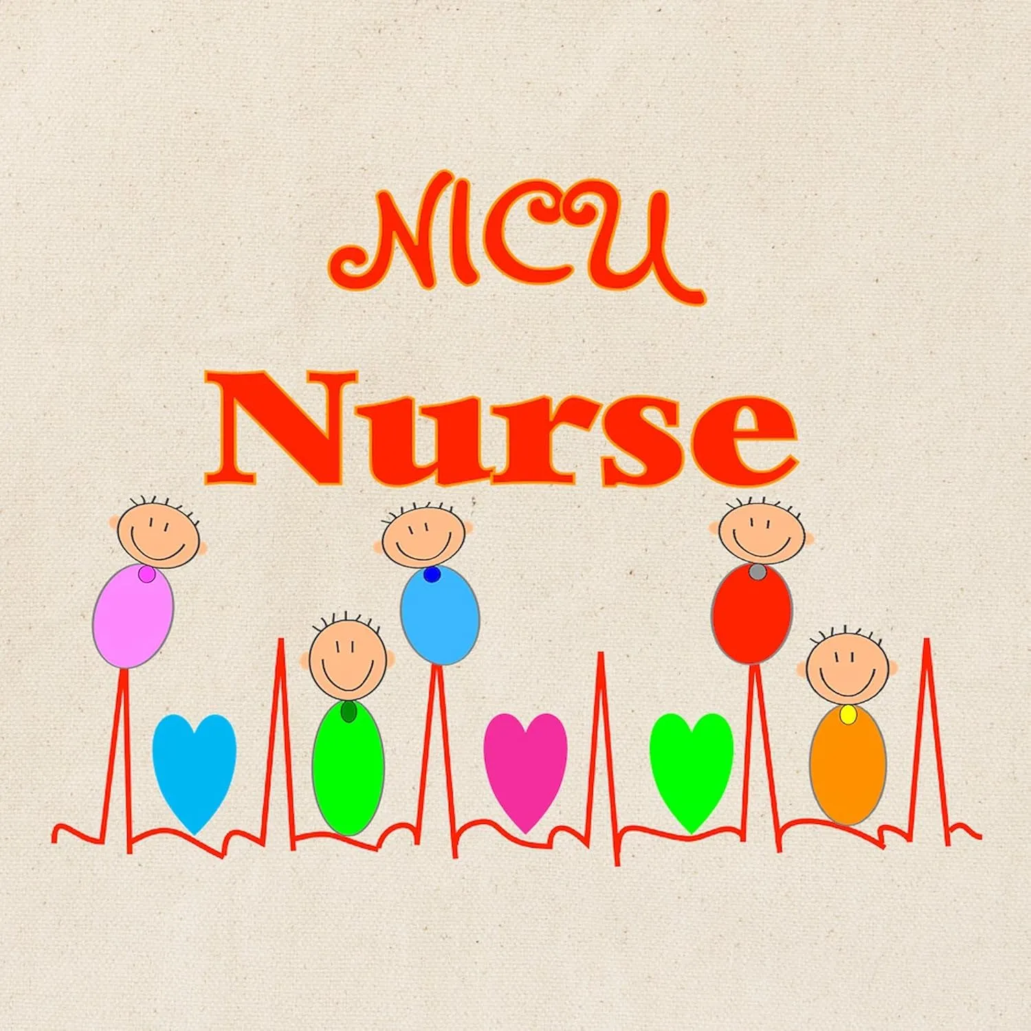CafePress MORE NICU Nurse Tote Bag Natural Canvas Tote Bag, Reusable Shopping Bag