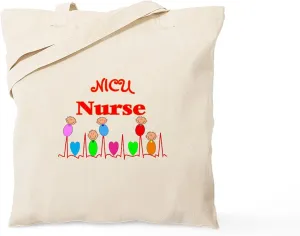 CafePress MORE NICU Nurse Tote Bag Natural Canvas Tote Bag, Reusable Shopping Bag