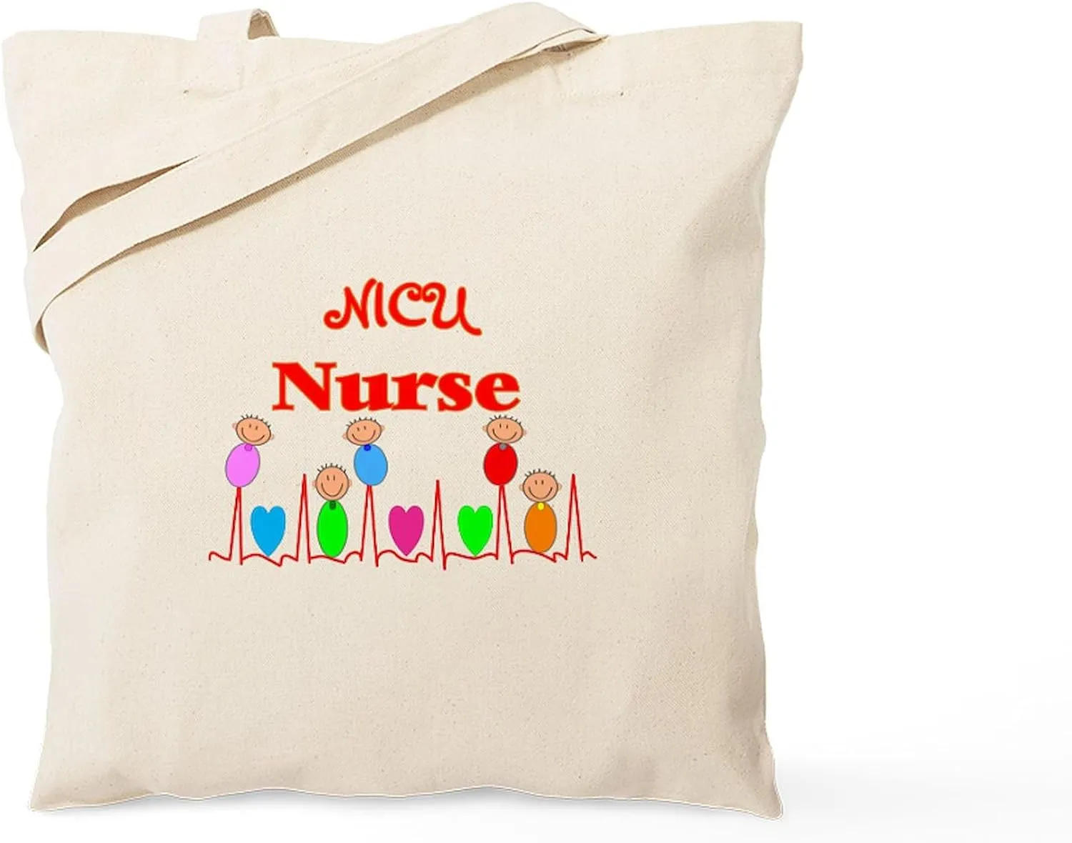CafePress MORE NICU Nurse Tote Bag Natural Canvas Tote Bag, Reusable Shopping Bag