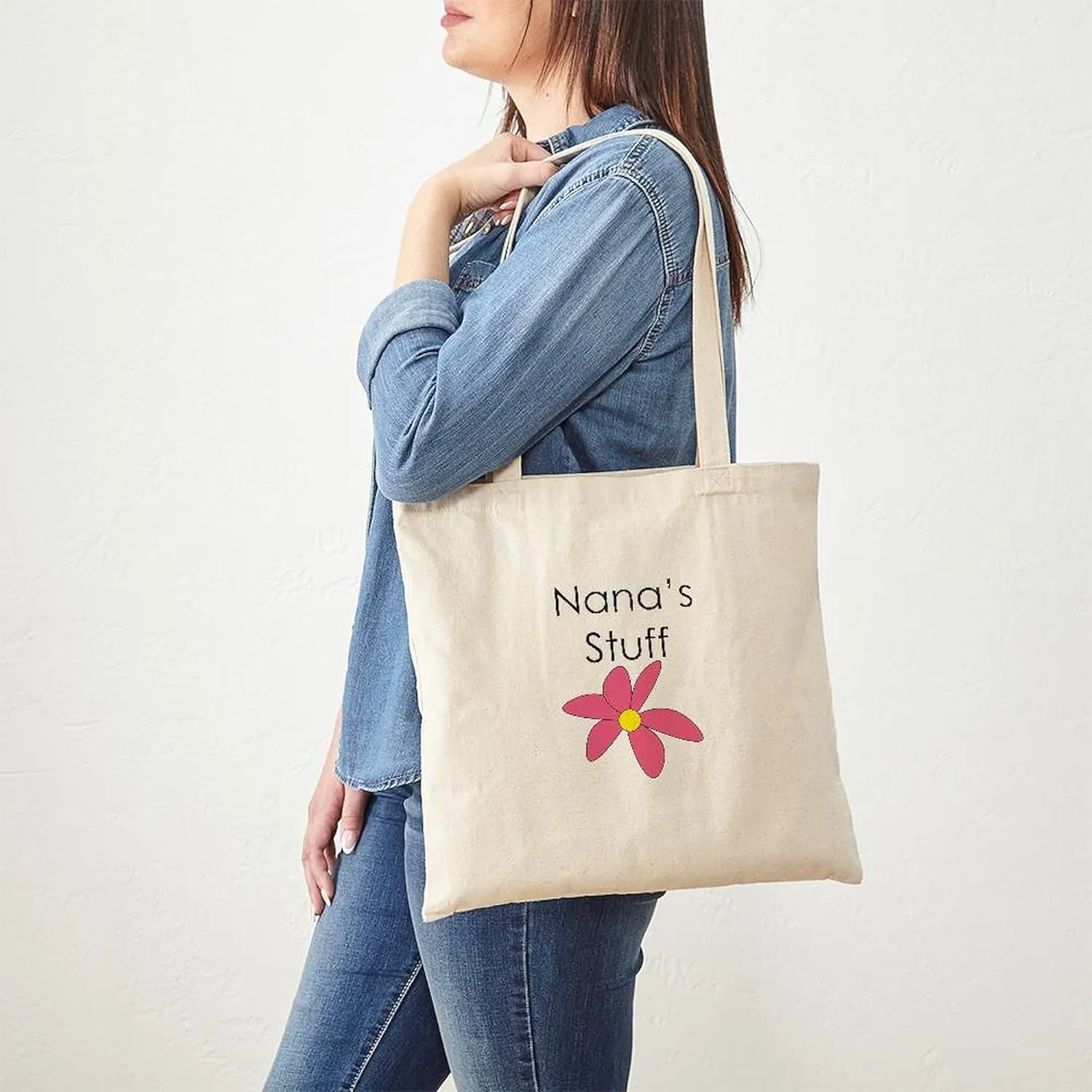 CafePress Nana's Stuff Tote Bag Natural Canvas Tote Bag, Reusable Shopping Bag