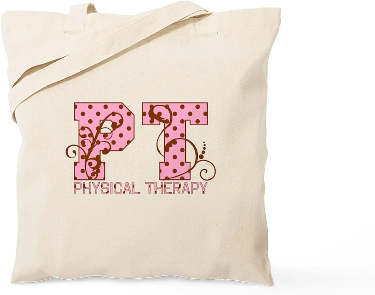 CafePress Polka Dot Tote Bag Natural Canvas Tote Bag, Reusable Shopping Bag