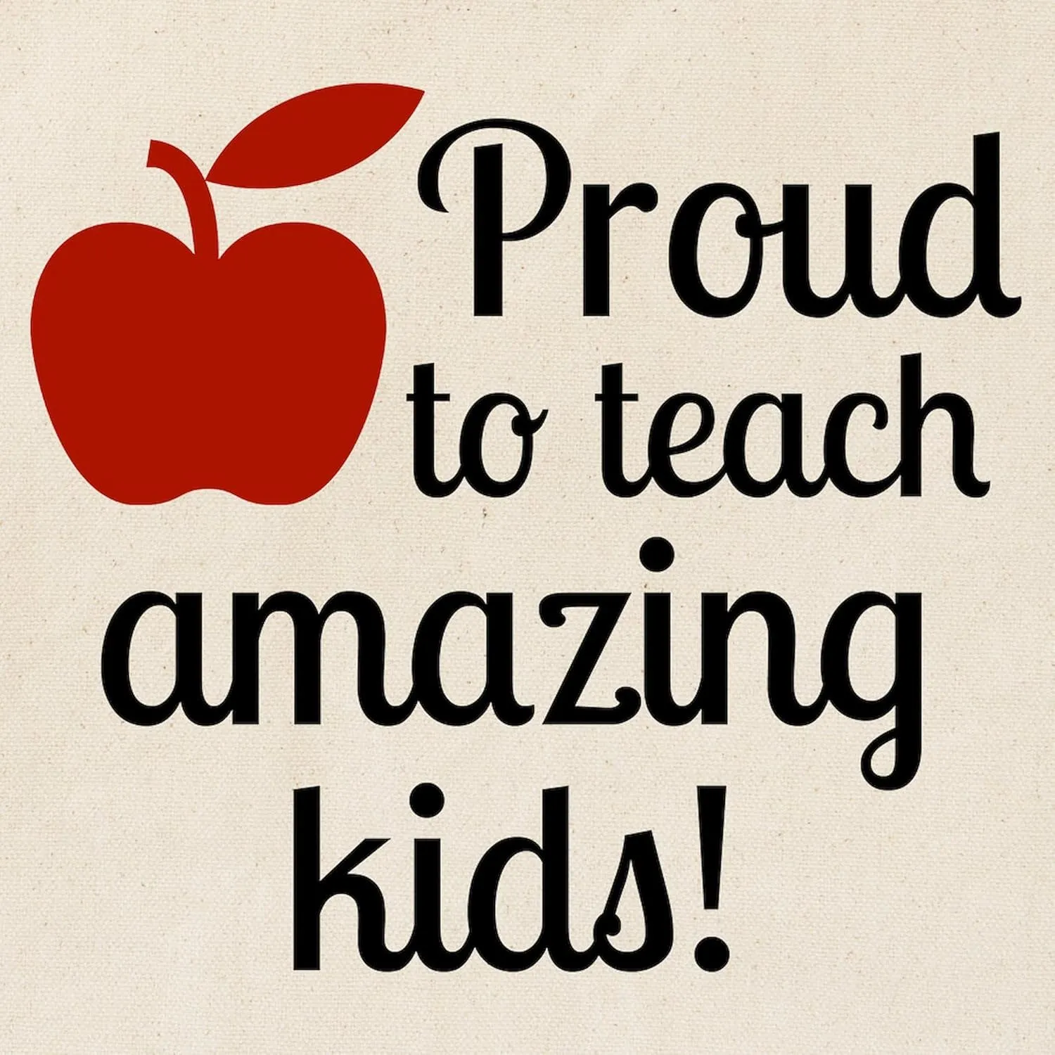 CafePress Proud Teacher Tote Bag Natural Canvas Tote Bag, Reusable Shopping Bag