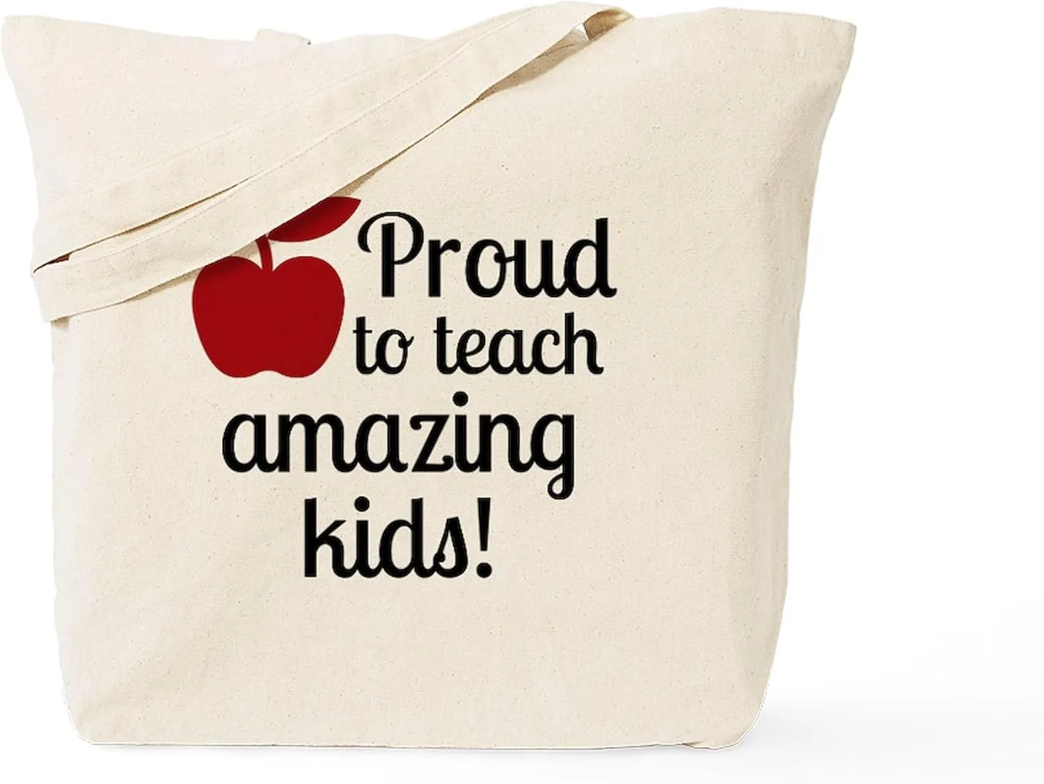 CafePress Proud Teacher Tote Bag Natural Canvas Tote Bag, Reusable Shopping Bag