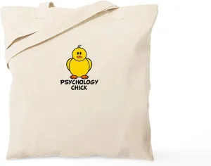 CafePress Psychology Chick Tote Bag Natural Canvas Tote Bag, Reusable Shopping Bag