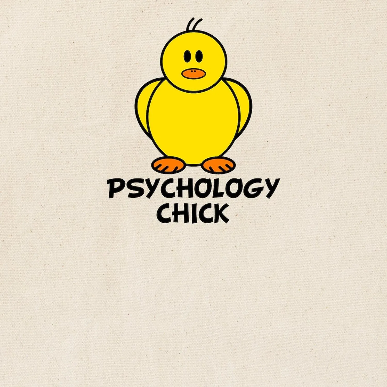 CafePress Psychology Chick Tote Bag Natural Canvas Tote Bag, Reusable Shopping Bag